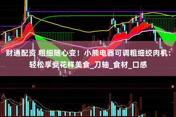 财通配资 粗细随心变！小熊电器可调粗细绞肉机：轻松享受花样美食_刀轴_食材_口感