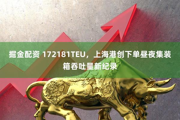 掘金配资 172181TEU，上海港创下单昼夜集装箱吞吐量新纪录